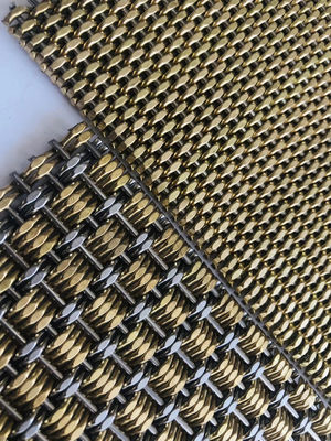 فولاد ضد زنگ تزئینی 1mm معماری فلزی میش صفحه نمایش Woven Wire Mesh