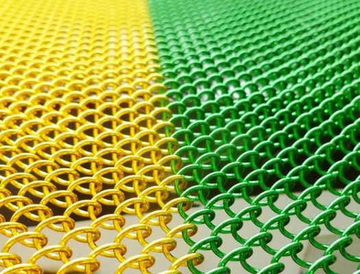 پرده 0.8 میلی متری با زنجیره فلزی مشبک برای صفحه فلزی دکور دیوار اتاق