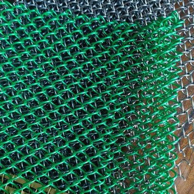 مش سیم آلومینیومی تزئینی سفارشی سازی شده، پرده ای با کویل الماسی آویزان