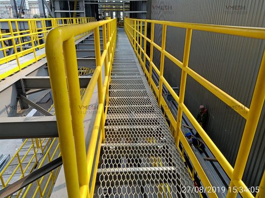توری ضد لغزش فلزی منبسط شده فلزی حفره شش ضلعی Walkway Walkway