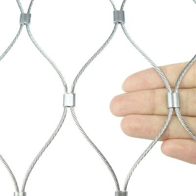 توری مش طناب کابلی فولادی ضد زنگ با استحکام بالا برای مش باغ وحش Aviary