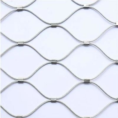 طيورخونه 30x30mm 304/316 فولاد ضد زنگ طناب سیم شبكه در حفاظت از حیوانات