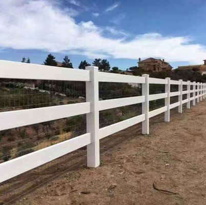 3 ریل مزرعه وینیل سنگین، حصار PVC حصار 1.2m ارتفاع