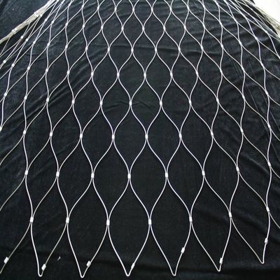 آسان نصب انعطاف پذیر 2mm فولاد ضد زنگ طناب شبکه برای حیوانات باغ وحش