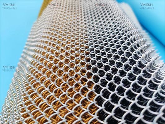 پارتیشن پارتیشن پرده با توری سیمی تزئینی پیوند زنجیر بافته شده تزئین مش سیمی