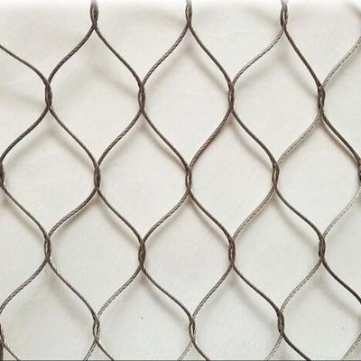 Decorative Hand-Woven Stainless Steel Wire Cable Mesh with 1.5mm/2mm/2.5mm Wire Diameter and 25*25mm/30*30mm/50*50mm Mesh Opening for Aviary Netting and Zoo Mesh