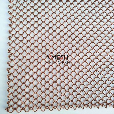 سیم فلزی بافته شده سیم پیچ آلومینیومی برای دکوراسیون منزل