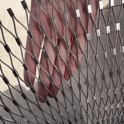 شبكه طناب سيم کشش دار براي حفاظت از سقوط