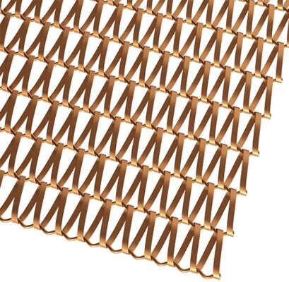 مش تسمه نقاله مارپیچی بافت معماری فولاد ضد زنگ مسطح برای ساختمان