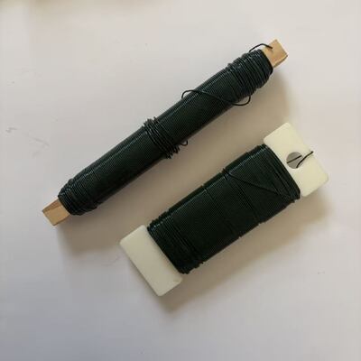 رنگ سفارشی سبز نقره ای سیم گلدار سیم دستی 22 گیج سیم گل فروشی