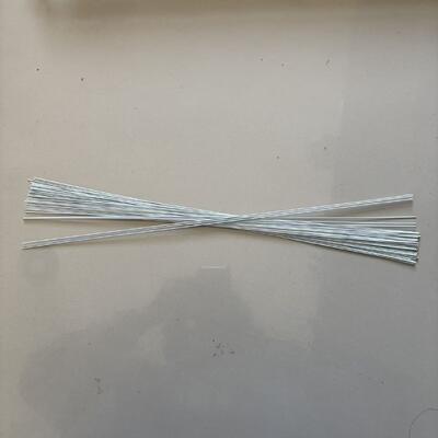 سیم ساقه از پیش برش خورده رنگ سفید 1mm*40cm برای سیم گلدار سیم گلدار
