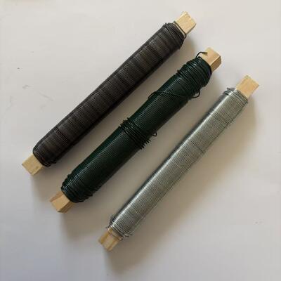 سیم گلدار بسته بندی DIY گلفروشی برای دسته گل مشکی سبز تیره