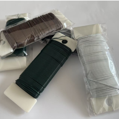 20 گیج سبز رنگ نقره ای کاردستی سیم دست و پا زدن گل