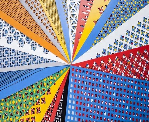 پوشش پودری نماهای فلزی سوراخ دار تزئینی ساخت معماری