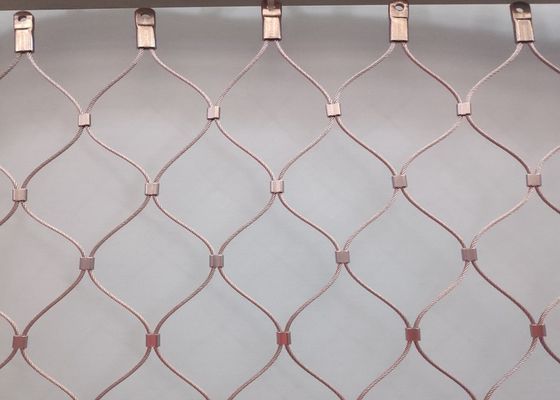 مش طناب سیمی معماری انعطاف پذیر AISI 304 40*40mm 50*50mm دهانه