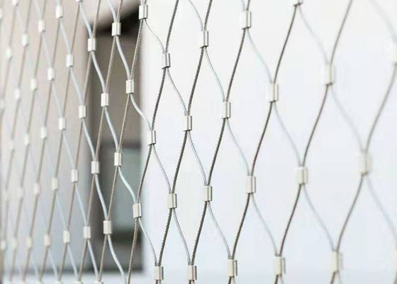 شبکه کابل فولادی ضد زنگ الماس SS316 OEM OEM برای نرده پله