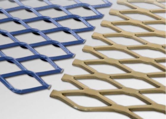 گریتینگ فلزی منبسط شده سنگین 500 گرم در متر مربع روکش روی ASTMA36