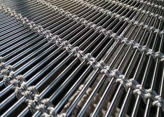 SUS 304 316 تزئینی سیمی مشبک دیوار پرده ای ISO9002