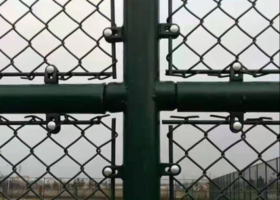 نرده زنجیر مشبک گالوانیزه 25*25 میلی متری 50*50 میلی متری موقت برای ورزش بایگانی