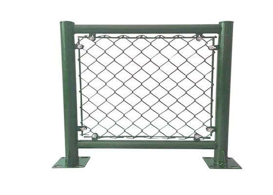 حصار گالوانیزه زنجیر 6 فوتی مشکی سبز 2.0 میلی متری حصار سیمی سیکلون 2.5 میلی متری